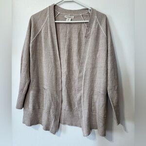 🤍Beige Knit Open-Front Cardigan – Christian Siriano 🧥